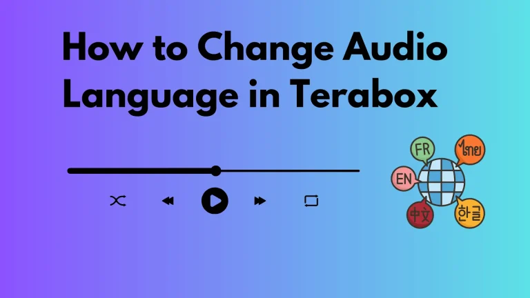 steps on how to change audio language in terabox
