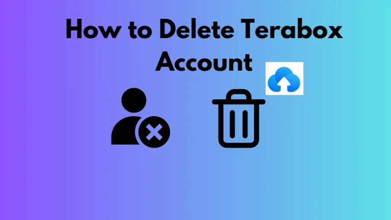 how to Delete Terabox Account